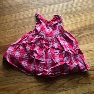 Hope & Henry Red + Pink Plaid Dress – Size 3